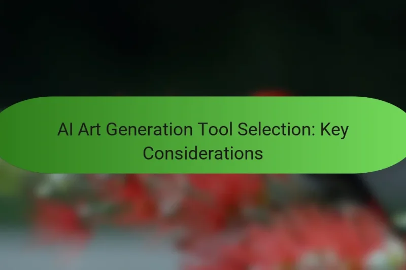 AI Art Generation Tool Selection: Key Considerations
