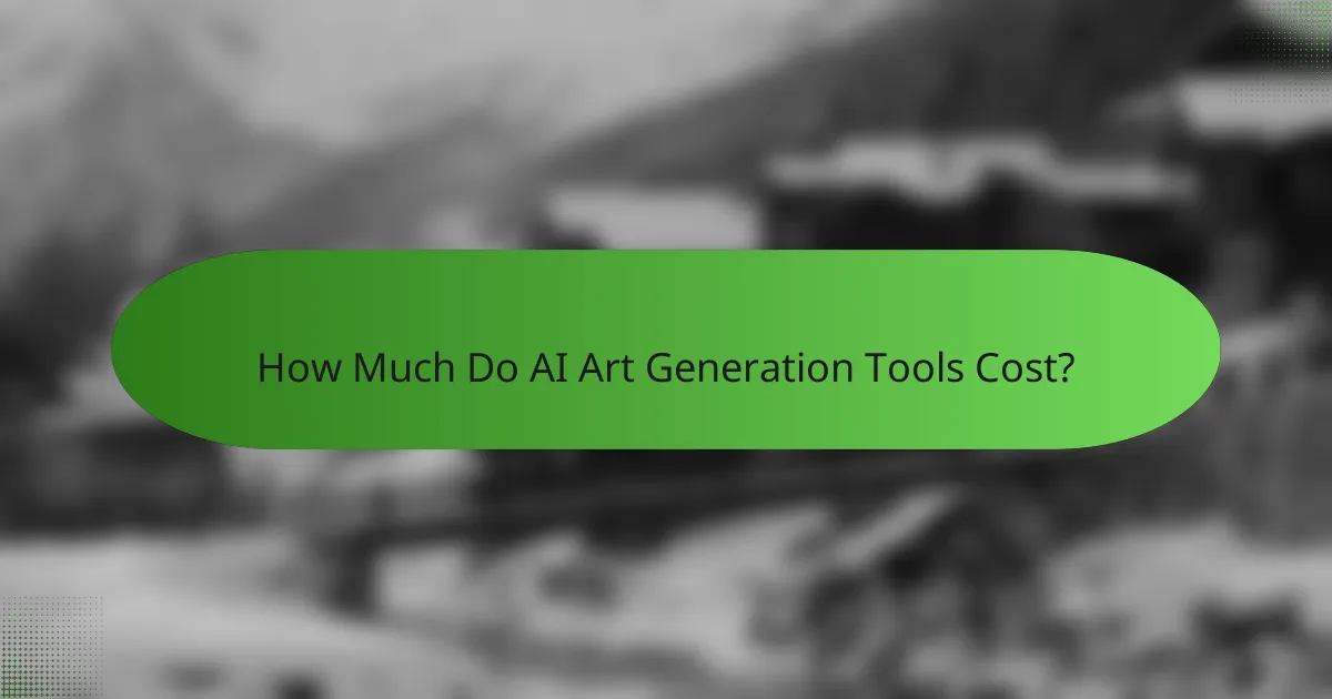 How Much Do AI Art Generation Tools Cost?