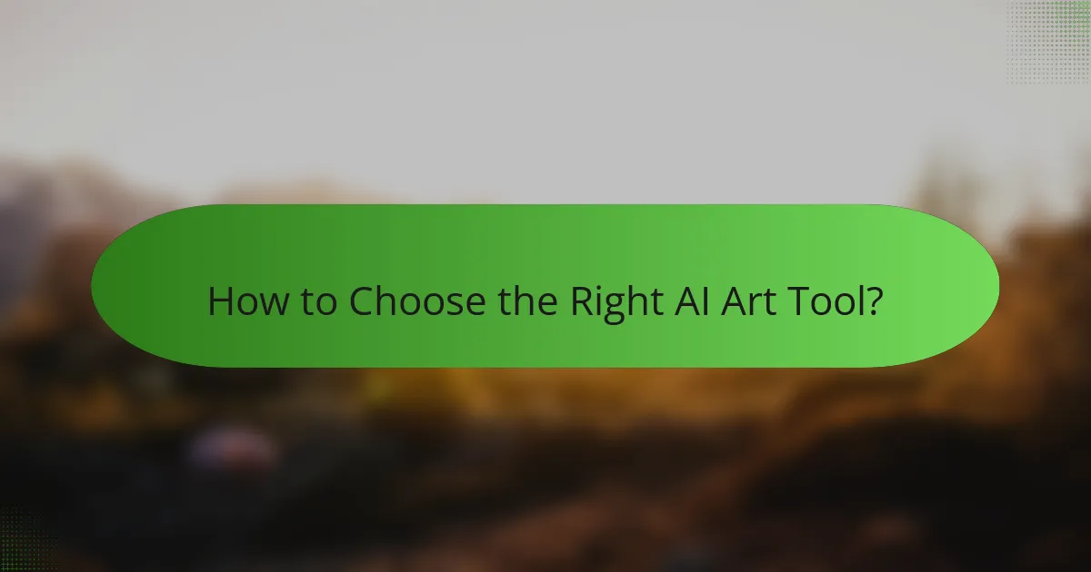 How to Choose the Right AI Art Tool?