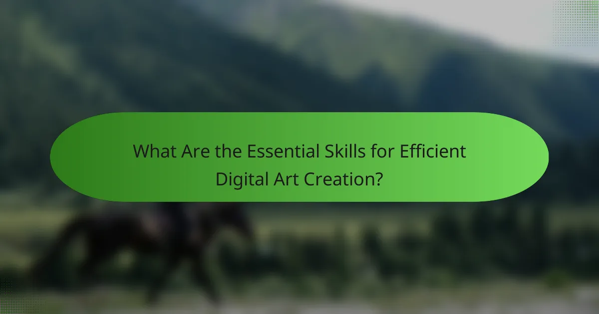 What Are the Essential Skills for Efficient Digital Art Creation?