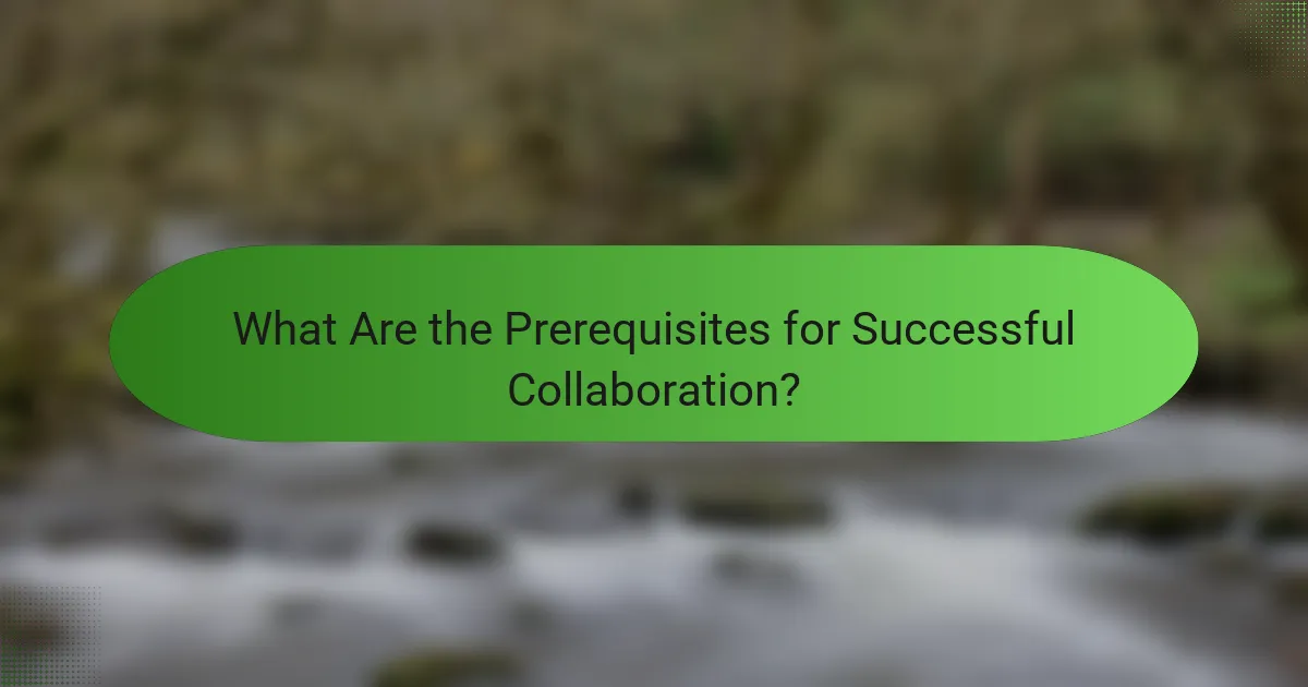What Are the Prerequisites for Successful Collaboration?